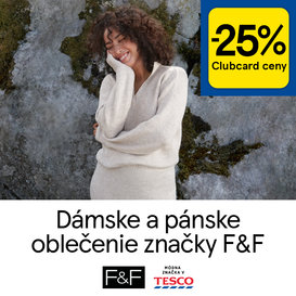 25% zľava na dámske a pánske oblečenie značky F&F